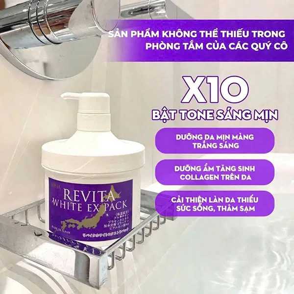 Kem Kích Ủ Trắng Da Body Revita White EX Pack 500g
