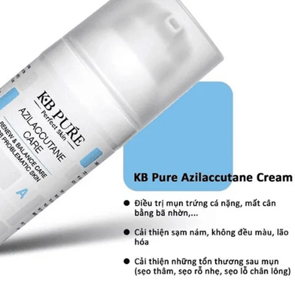 Kem Tái Tạo Cân Bằng 3in1 Giảm Mụn, Nám, Trẻ Hóa Da & Dự Phòng Sẹo Rỗ KB Pure Azilaccutane Cream 30ml