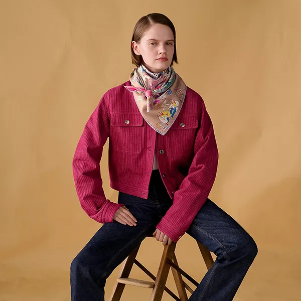 Khăn Nữ Hermès Academia Hippica Scarf 90 H004281SV06 Phối Màu