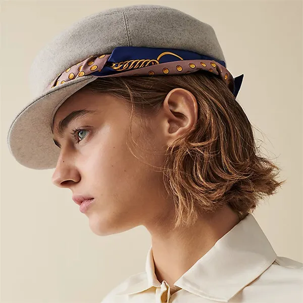 Khăn Lụa Nữ Hermès Grand Tralala Twilly Màu Hồng Xanh