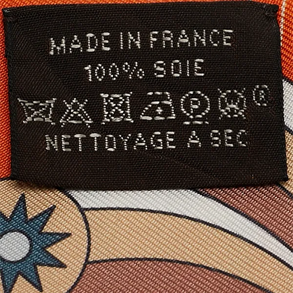 Khăn Lụa Nữ Hermès Orange Print Silk Odyssey Twilly Màu Cam