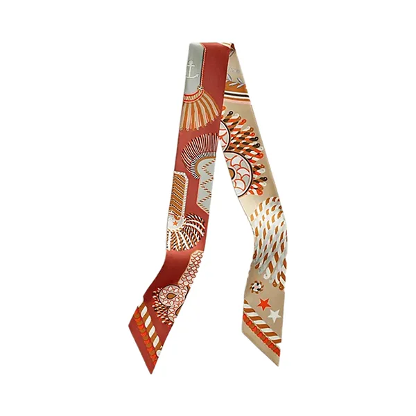 Khăn Lụa Nữ Hermès Twilly Epaulettes De Gala Màu Đỏ