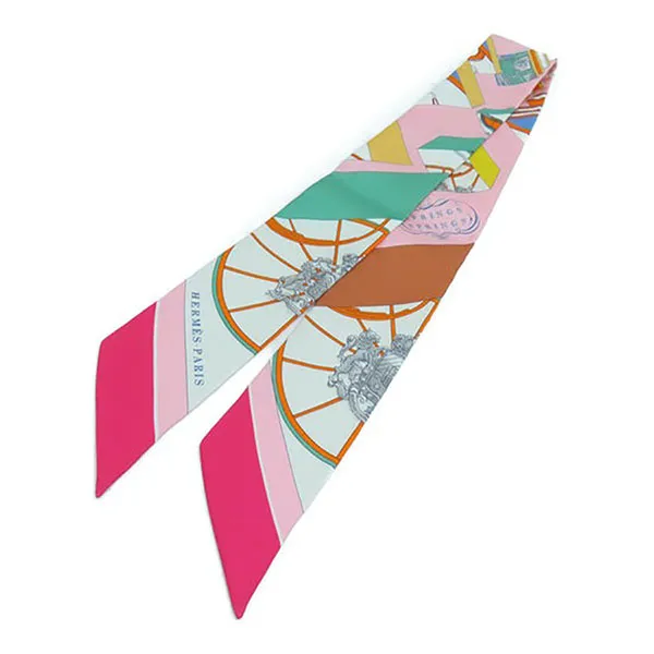 Khăn Lụa Nữ Hermès Twilly Phối Màu