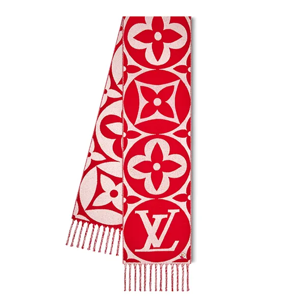 Khăn Quàng Cổ Louis Vuitton LV Reykjavik 2.0 Scarf M98017 Màu Đỏ