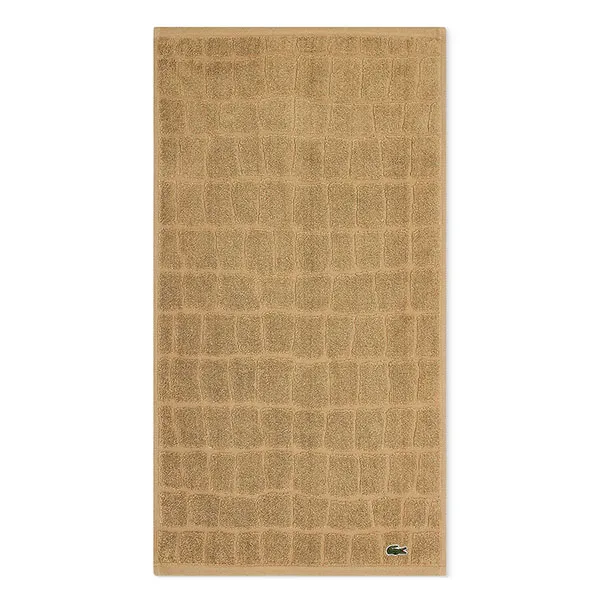 Khăn Tắm Lacoste Heritage Croc Scale Cotton Hand Towel 55262-LACTWL1-013 Sand Màu Vàng Cát