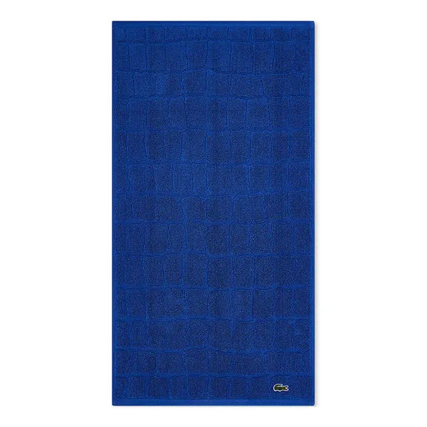 Khăn Tắm Lacoste Heritage Croc Scale Cotton Hand Towel 55265-LACTWL1-013 Surf Blue Màu Xanh Biển