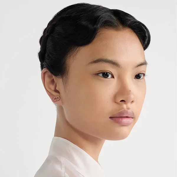 Khuyên Tai Nữ Dior Clair D Lune Stud Earrings E4419WOMCY_D12P Màu Vàng Hồng