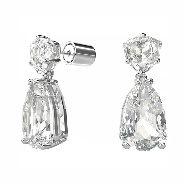 Khuyên Tai Nữ Swarovski Mesmera White Crystal Earrings 5673553 Màu Bạc