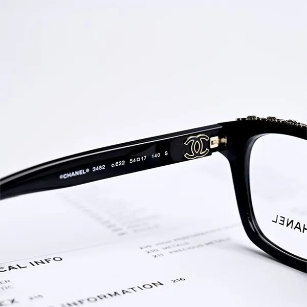 Kính Mắt Cận Chanel Eyeglasses 0CH3482 C622 Màu Đen