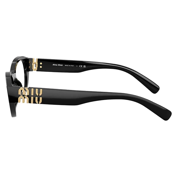 Kính Mắt Cận Nữ Miu Miu Black Geometric Eyeglasses 0MU 03WV 16K1O1 Màu Đen