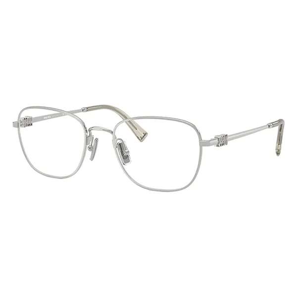 Kính Mắt Cận Nữ Miu Miu Silver Squared Eyeglasses 0MU 50WV 1BC1O1 Màu Bạc