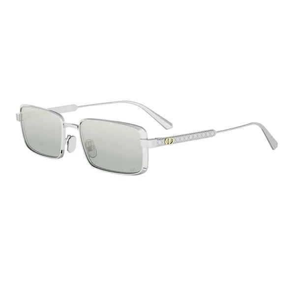 Kính Mát Dior Cannage S2U F0I6 Silver Rectangle Sunglasses Màu Bạc