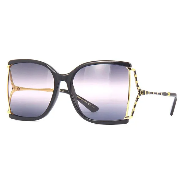 Kính Mát Nữ Gucci Sunglasses GG0592S 002 Màu Đen - Vàng