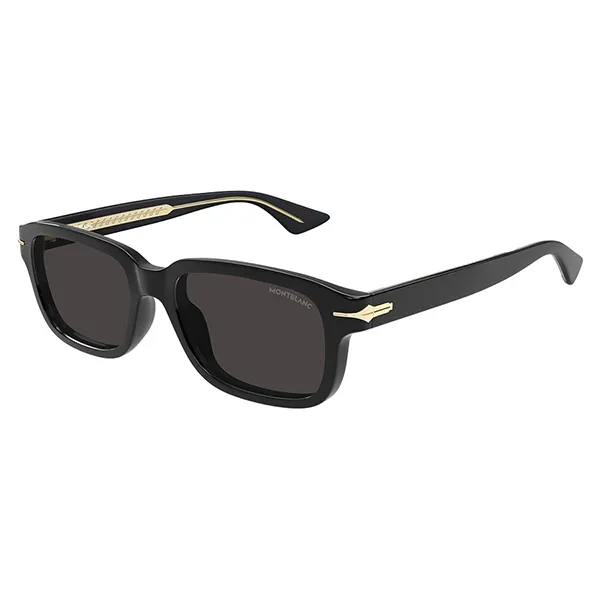 Kính Mát Nam Montblanc Black Grey Sunglasses MB0436S 001 Màu Xám Đen