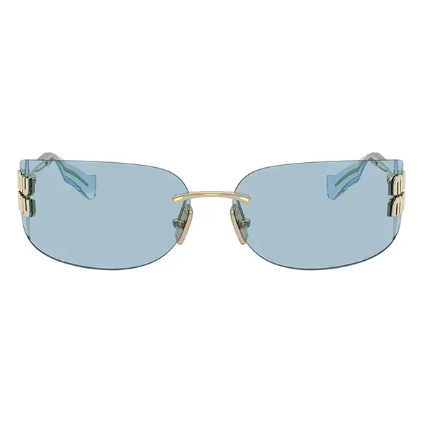 Kính Mát Nữ Miu Miu Pale Gold Rectangular Sunglasses MU A51S ZVN10P Màu Vàng - Xanh