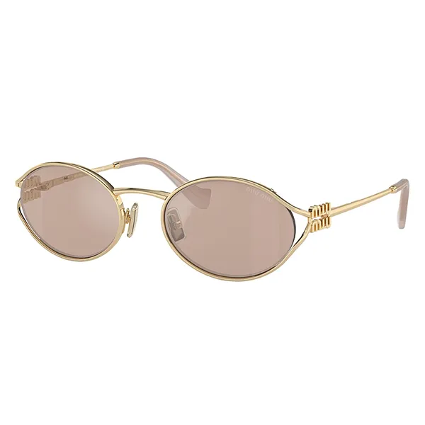 Kính Mát Nữ Miu Miu Sunglasses Pale Gold Pink 0MU 52YS ZVN20F Màu Hồng Vàng