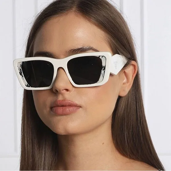 Kính Mát Nữ Prada Sunglasses 0PR 08YS Màu Xám/Trắng