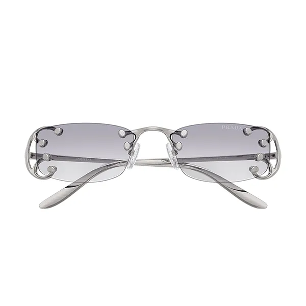Kính Mát Nữ Prada Sunglasses 0PR C57S 28H40V Màu Xám/Bạc