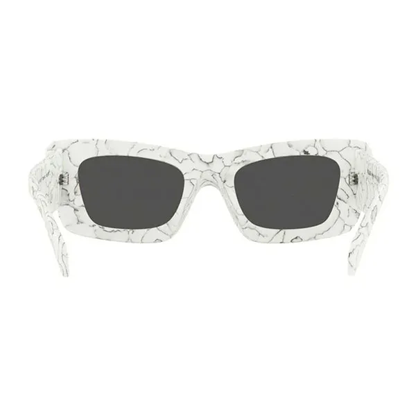 Kính Mát Nữ Prada Sunglasses In Matte White Marble 0PR 13ZS Màu Xám/Trắng