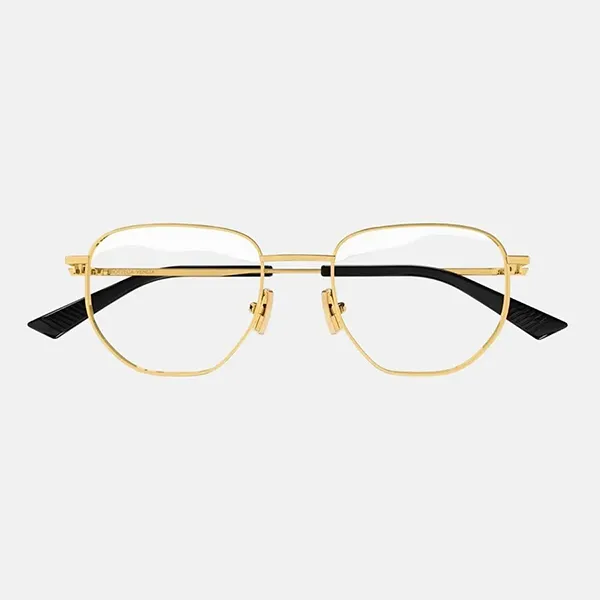 Kính Mắt Cận Unisex Bottega Veneta Eyeglasses BV1301O 001 50mm Màu Vàng Gold