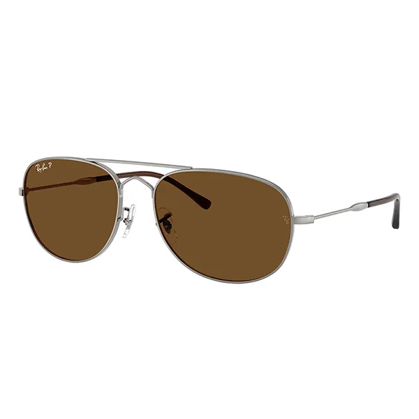 Kính Mát Unisex Rayban Polarized Sunglasses 0RB3735 004/5760 Màu Nâu/Bạc