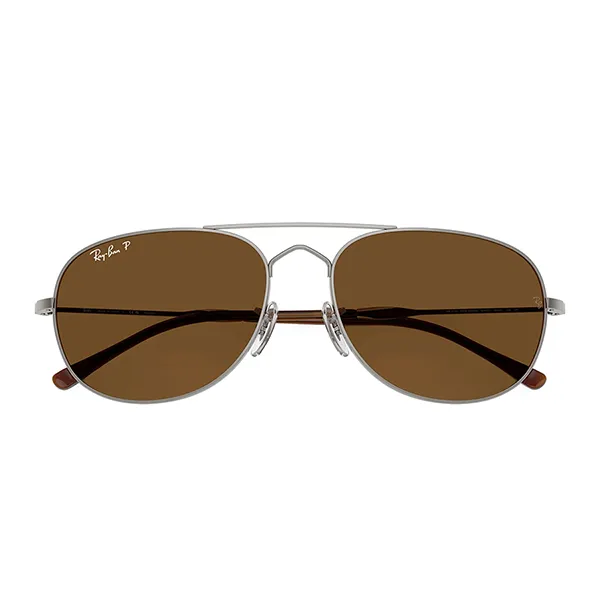 Kính Mát Unisex Rayban Polarized Sunglasses 0RB3735 004/5760 Màu Nâu/Bạc