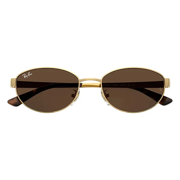 Kính Mát Unisex Rayban Sunglasses 0RB3774D 001/7355 Màu Nâu/Gold