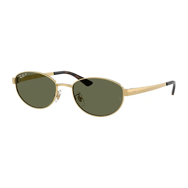 Kính Mát Unisex Rayban Polarized Sunglasses 0RB3774D 001/9A55 Màu Xánh Lá/Gold