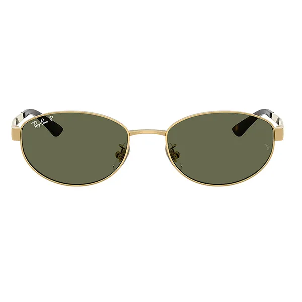 Kính Mát Unisex Rayban Polarized Sunglasses 0RB3774D 001/9A55 Màu Xánh Lá/Gold
