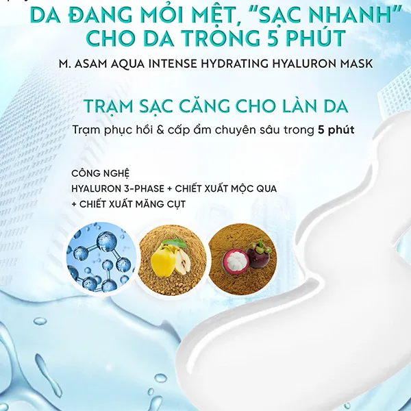 Mặt Nạ Trẻ Hóa Làn Da M.Asam Aqua Intense Hyaluron Feuchtigkeits Mask 100ml