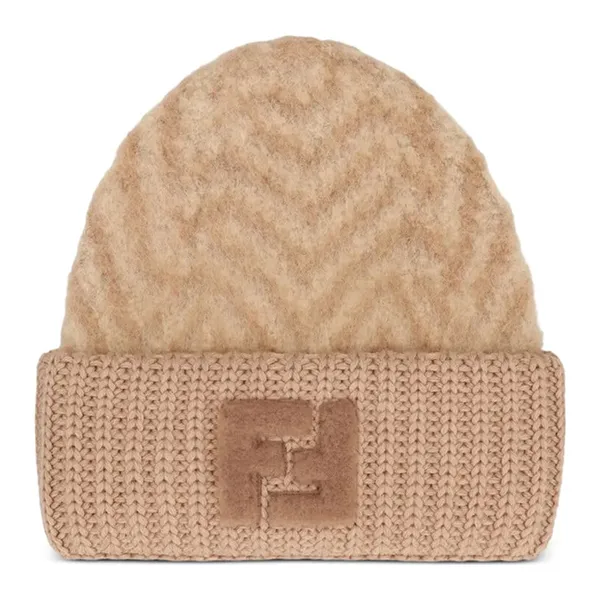Mũ Len Fendi Chevron FF Beanie Màu Nâu