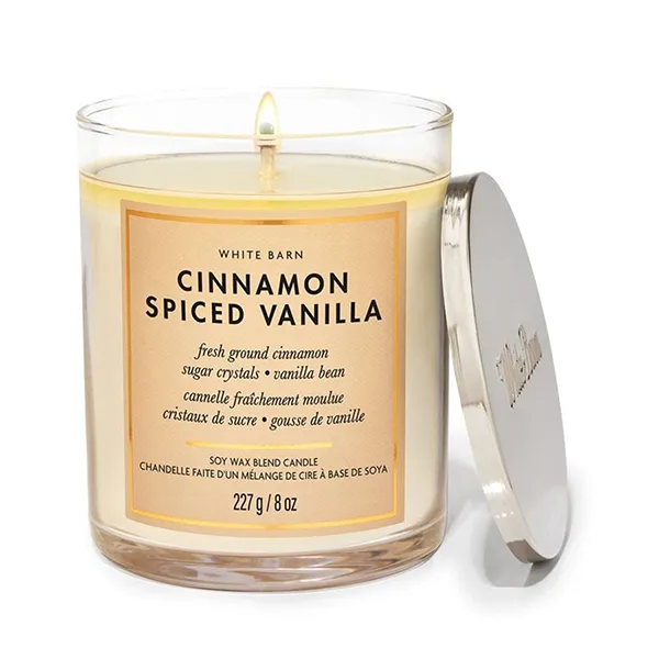 Nến Thơm Bath & Body Works Cinnamon Spiced Vanilla Single Wick Candle 227g