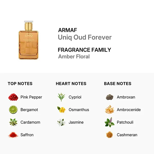 Nước Hoa Unisex Armaf Uniq Oud Forever EDP Spray 100ml