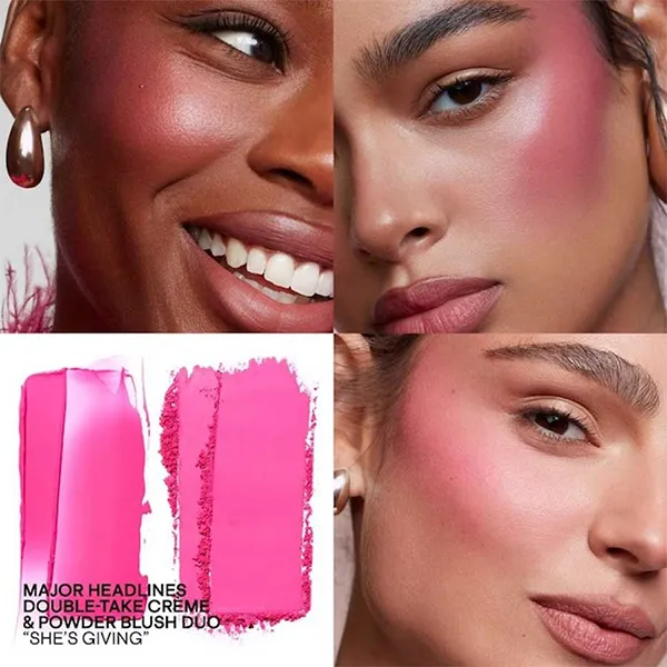 Phấn Má Hồng Patrick Ta Double-Take Cream And Power Blush Duo Màu She's Giving Hồng Lạnh