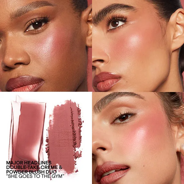 Phấn Má Hồng Patrick Ta 2in1 Double-Take Cream And Power Blush Duo Màu She's Goes The Gym Hồng Tím