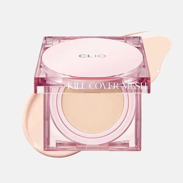 Phấn Nước Cushion Clio Kill Cover Mesh Glow SPF 50+, PA++++ Tone Lingerie 15g x 2 (Kèm Lõi)