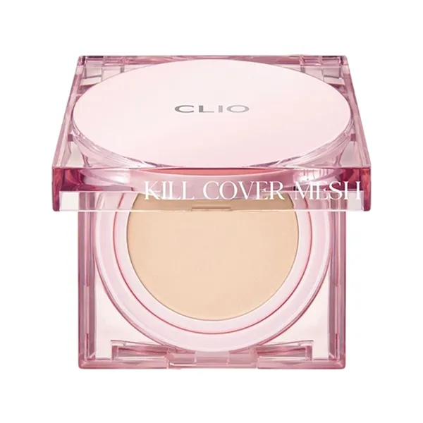 Phấn Nước Cushion Clio Kill Cover Mesh Glow SPF 50+, PA++++ Tone Lingerie 15g x 2 (Kèm Lõi)