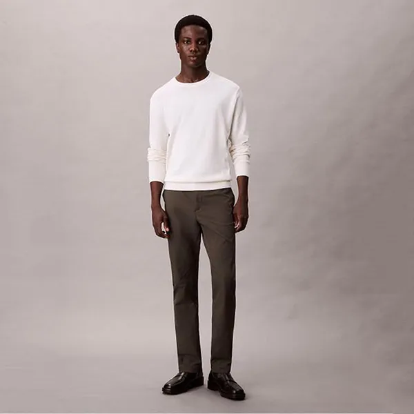 Quần Dài Nam Calvin Klein CK Tech Slim Stretch Woven Chino 40BM632 - 024 Màu Nâu Size 32