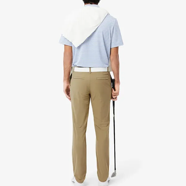 Quần Dài Nam Lacoste Slim Fit Stretch Commuter Pants HH1916 CB8 Màu Be Đậm Size 40