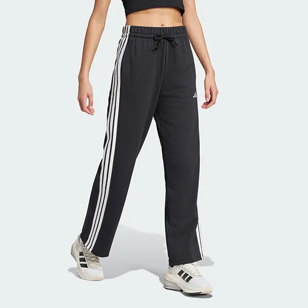 Quần Dài Nữ Adidas Ống Đứng 3 Sọc Essentials JW7182 Màu Đen Size XS