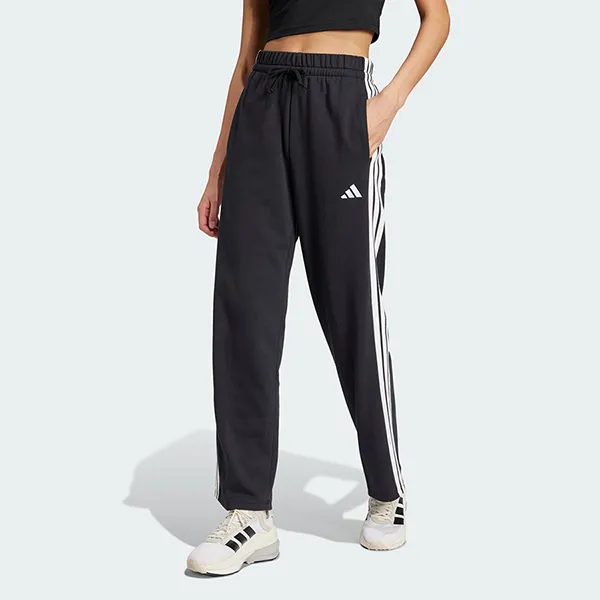 Quần Dài Nữ Adidas Ống Đứng 3 Sọc Essentials JW7182 Màu Đen Size XS