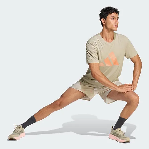 Quần Short Nam Adidas Running Essentials Brand Love Shorts JZ7804 Màu Be Size XL