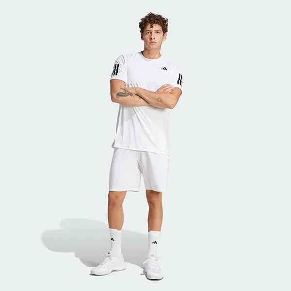 Quần Short Nam Adidas 3 Sọc Tennis Club Climacool JE0408 Màu Trắng Size S 7in