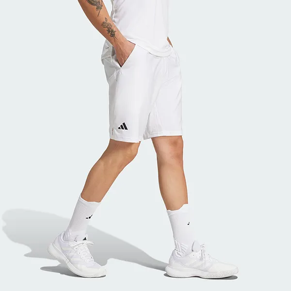 Quần Short Nam Adidas 3 Sọc Tennis Club Climacool JE0408 Màu Trắng Size S 7in