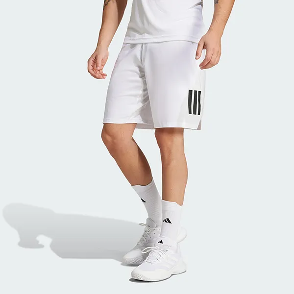 Quần Short Nam Adidas 3 Sọc Tennis Club Climacool JE0408 Màu Trắng Size S 7in