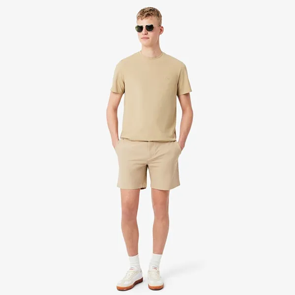 Quần Short Nam Lacoste Slim Fit Commuter FH3014 02S Màu Be Size 40