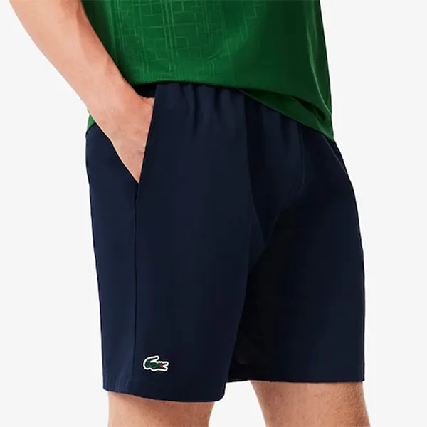Quần Short Nam Lacoste Tennis x Novak Djokovic GH7413-51-RIJ Màu Xanh Navy Size 4