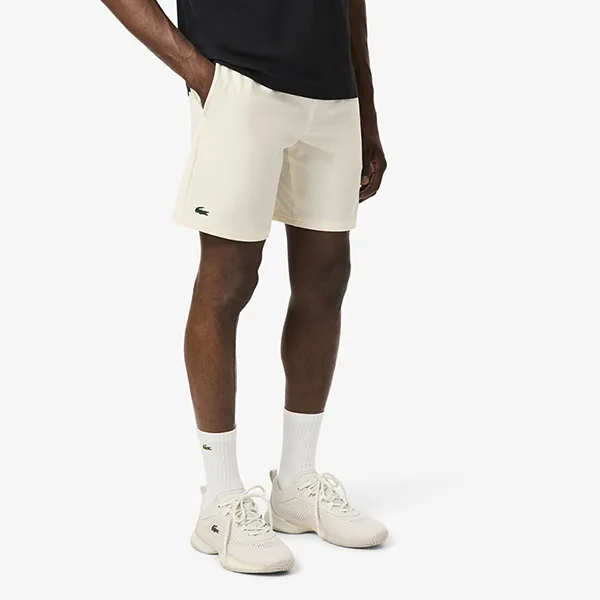 Quần Short Nam Lacoste Tennis x Novak Djokovic GH7413_XDE Màu Trắng Size 4
