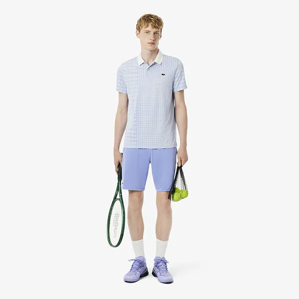 Quần Short Nam Lacoste Ultra Dry Stretch Tennis Shorts GH4775_5QD Màu Tím Nhạt Size 3