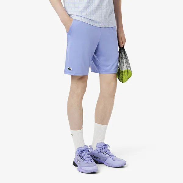 Quần Short Nam Lacoste Ultra Dry Stretch Tennis Shorts GH4775_5QD Màu Tím Nhạt Size 3